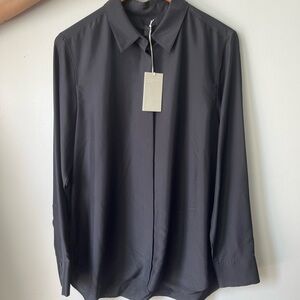 COS Silk Black Shirt